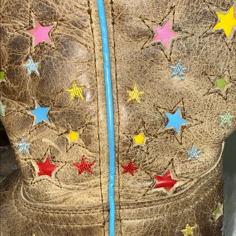 Adorable Dan Post kids boy or girl colorful star cowboy cowgirl boots size 13D